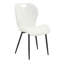 Ensemble de 4 chaises de salle à manger en polyuréthane blanc avec poignée intégrée, structure en métal, pieds de nivellement réglables, coussin très large et confortable pour la maison et plusieurs cas de figure.-1017431395