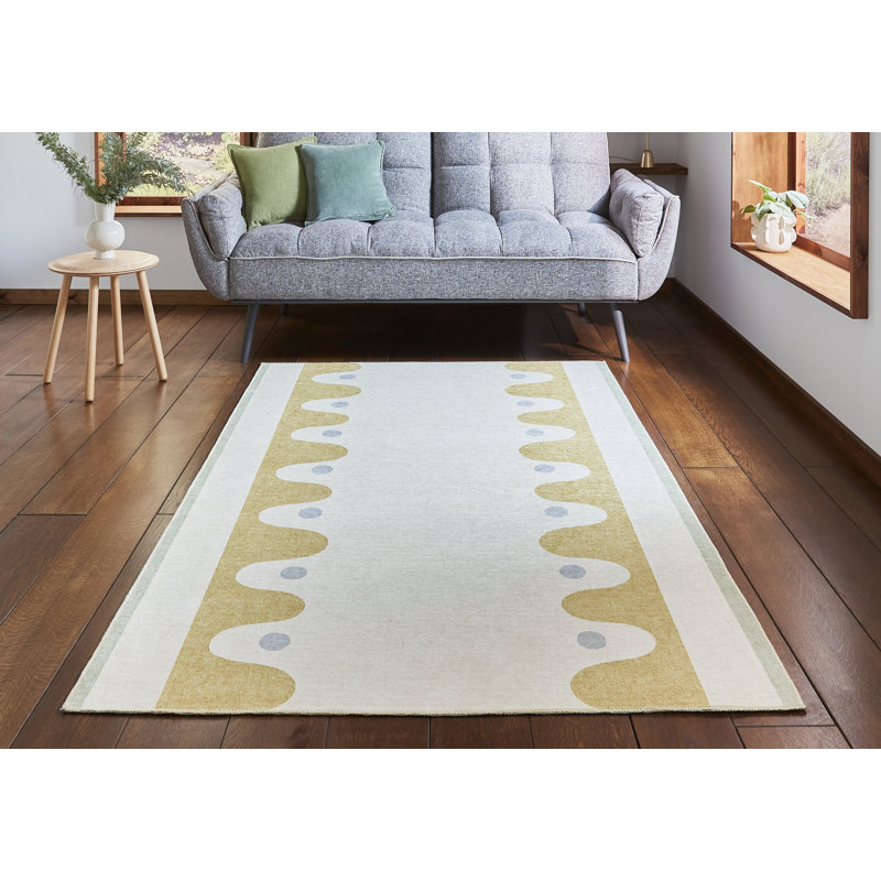 Scion Floral Digitally Printed 120cm X 170cm Area Rug, Yellow, Rectangle 185 x 290 cm