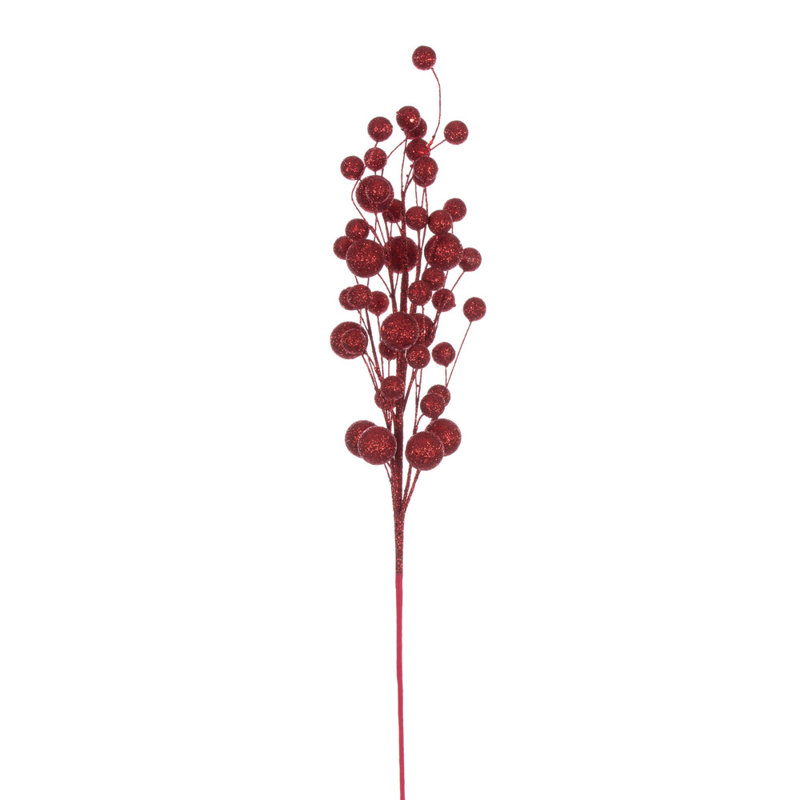 27" Baby Multi Ball Glitter Spray, 4 per bag., Red