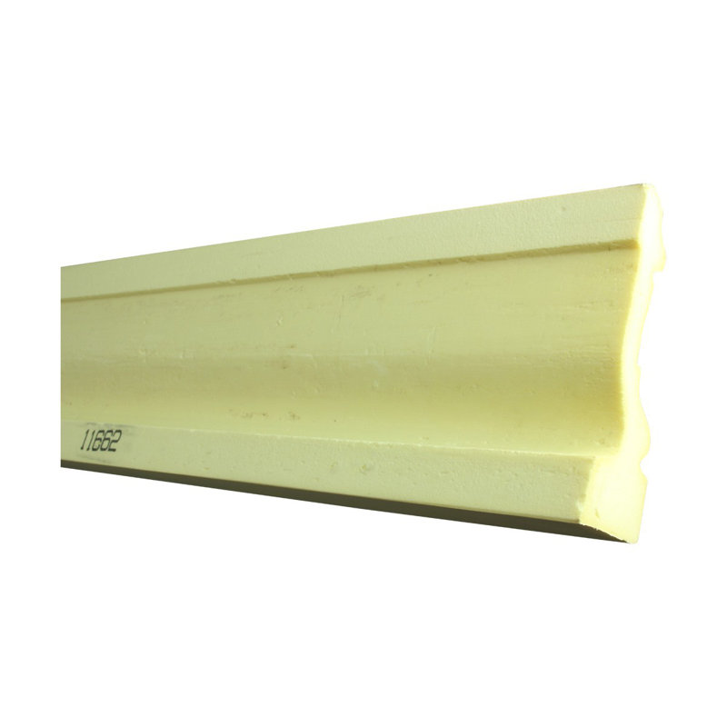 Primed White Ornate Urethane Crown Moulding 94" Length