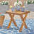 Outdoor Wood Table - Sandblast Finish, 18" Square, Simple Base For Patio Rustic Side In 18.28 Inches, Magnificence