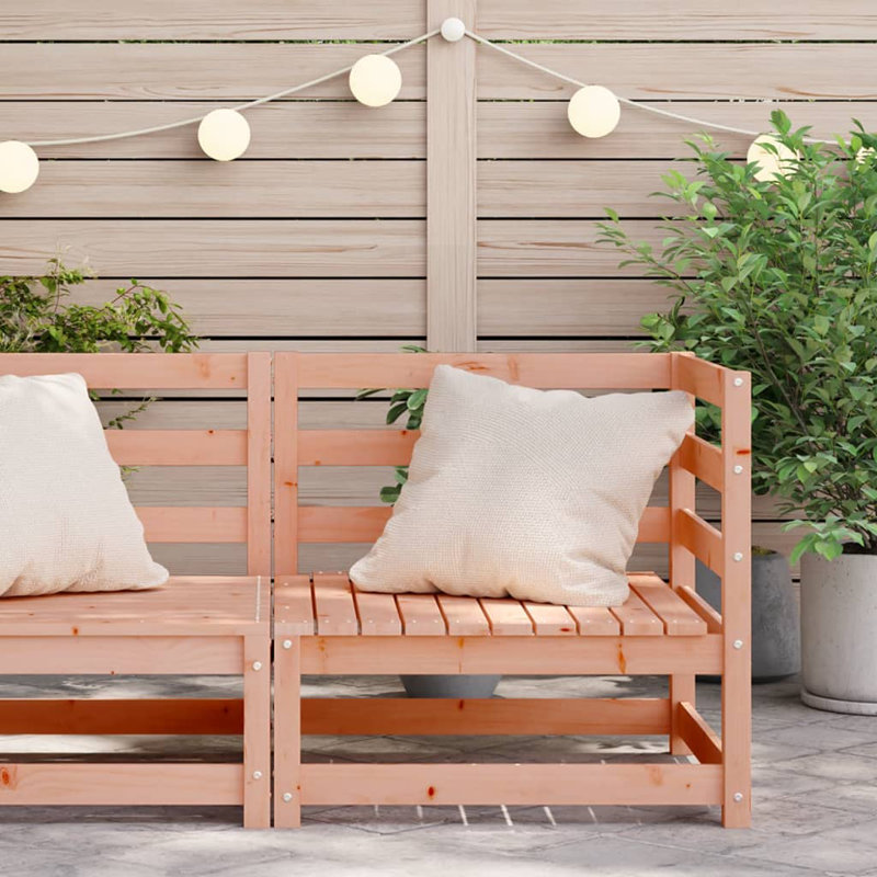 This Vidaxl corner sofa is made of solid pine wood, Brown