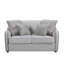 Causeuse en lin beige avec 4 coussins