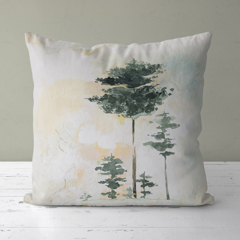 Housse de coussin carrée à motif d’arbre solidaire Cassella