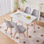 42.5cm Modern style Dining Chair, Padded Plastic Side Chair with Solid Wood Legs-280027450-343382744