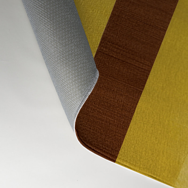 Tapis d'intérieur et d'extérieur à carreaux brun, Rectangle 5 pi x 7 pi