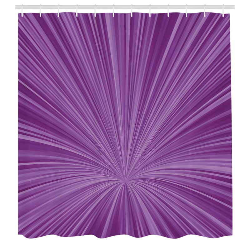 Ensemble de rideau de douche + crochets, H 69 po x l 70 po, Violet, lilas