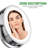 OVENTE 6" Lighted Makeup Mirror with 1X/7X Magnification, Cordless Tabletop Mount Vanity Round Mirror with 360° Swivel Design and Double Sided Cool Tone LED Ring Light, Polished Chrome MLT60CH1X7X-705457739