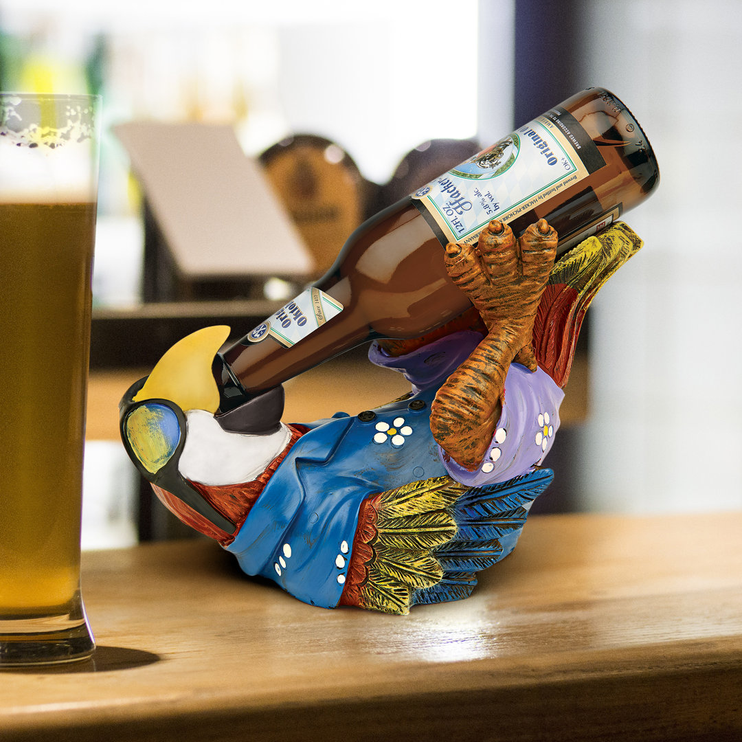 Beer Buddy Tiki Parrot Statue Design Toscano