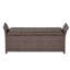 Banc de rangement extérieur avec poignée lisse - Rehausse l'apparence moderne, s'adapte aux détails de terrasse, de jardin et de terrasse tissés à la main