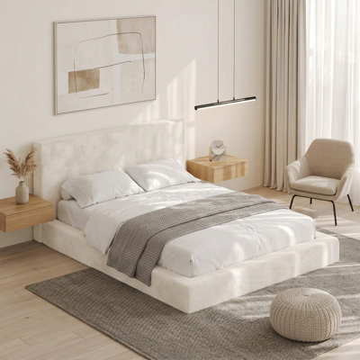 Queen Cloud Upholstered Bed Surround Without Frame