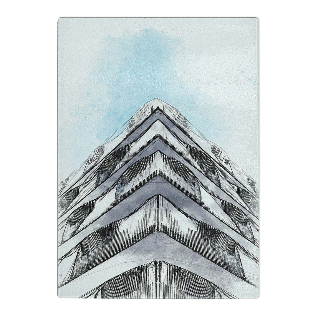 Tempered Glass Sketching the Architecture Vol.2 Chopping Board
