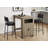 Barstool, Counter Height, Set Of 2, Kitchen, Black Leather Look, Black Metal, Contemporary, Modern