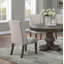 Chaises d'appoint traditionnelles 2Pc rembourrées à oreilles avec finition chêne