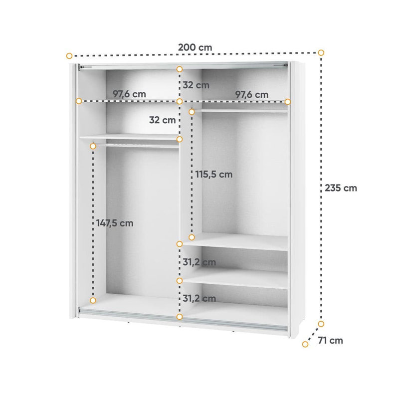 Cyson Manufactured Wood Wardrobe