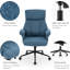 Linen Fabric Home Office Chair With Ergonomic Design,stylish High Back Height Adjustable Chair