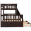 Structure de lit de jour en bois Wren avec clôture, style rustique, pin massif-770448040-747019996