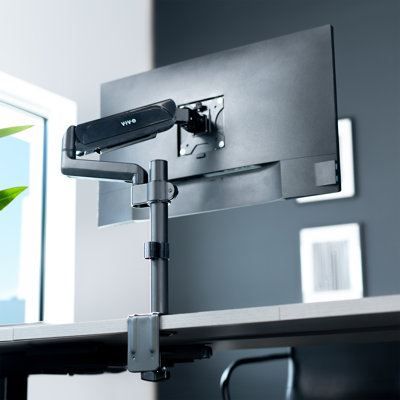 Pneumatic Arm Single Monitor Desk Mount