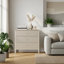 Commode 3 tiroirs 32 "avec façades cannelées-130019502