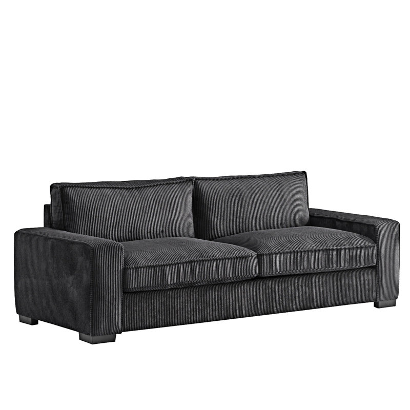 Sofa Couch With Sleek Design, Black