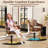 ComfortableSalon Chair With Adjustable Height And Swivel Function, Ergonomic Stylist Chair With Padded Armrests, Elegant Hair Chairs With Premium Leather Upholstery - Allblk-372227574-372227568