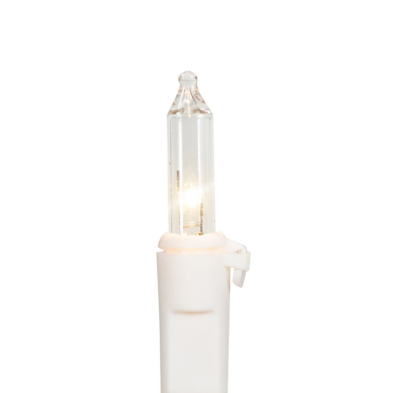 50-Count Mini Christmas Light Set 10ft Wire, Clear/White