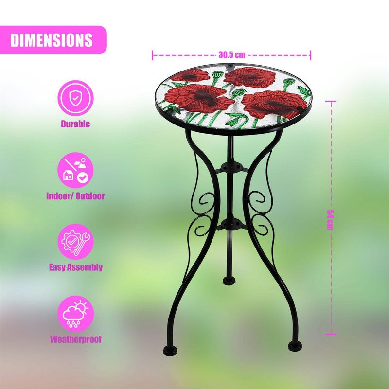 Glass Top End Table