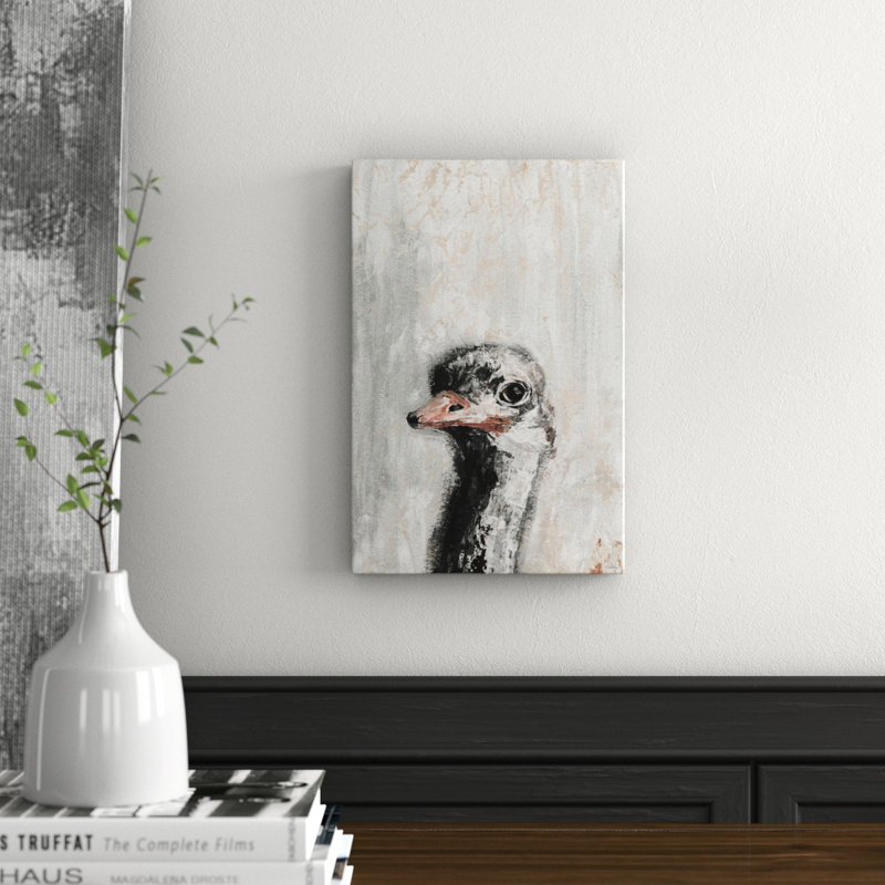Ostrich You Cute Wrapped Canvas Painting, 38cm H x 25cm W x 3.81cm D