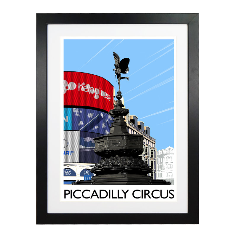 1 Piece Wall Art, 43.5 cm H x 33.5 cm W x 2.2 cm D, Black Wood Frame