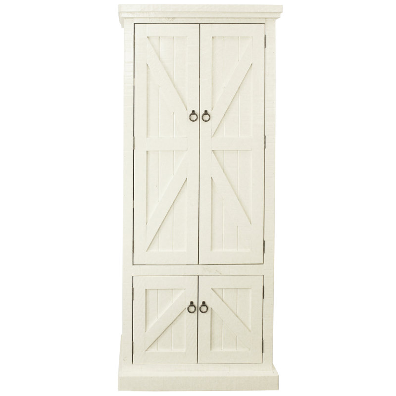 Zimmerman 74.75'' Kitchen Pantry, Soft White