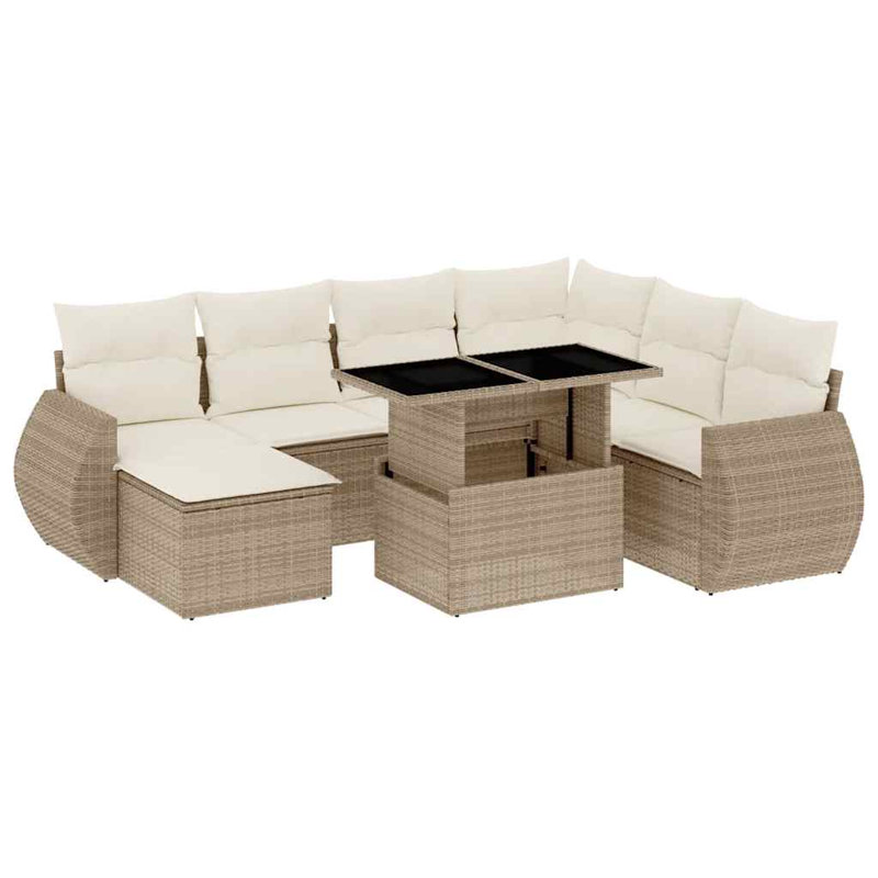 Ensemble de canapé de jardin Vidaxl beige