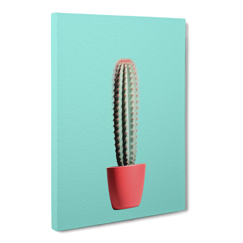 Cactus Minimalism No.2 - Wrapped Canvas, 50cm H x 35cm W x 3cm D