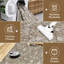 Tapis floral lavable à la machine avec envers en caoutchouc pour salon Mcquay-795784423