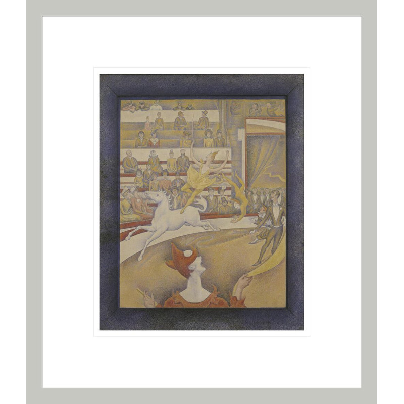 «The Circus» par Georges Seurat, impression giclée sur cadre, 15.82" H x 13.75" W
