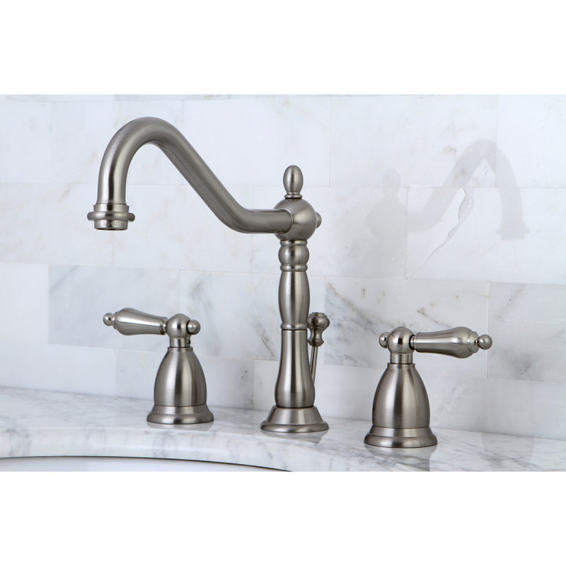 Robinet de salle de bain espacé Kingston, Nickel brossé