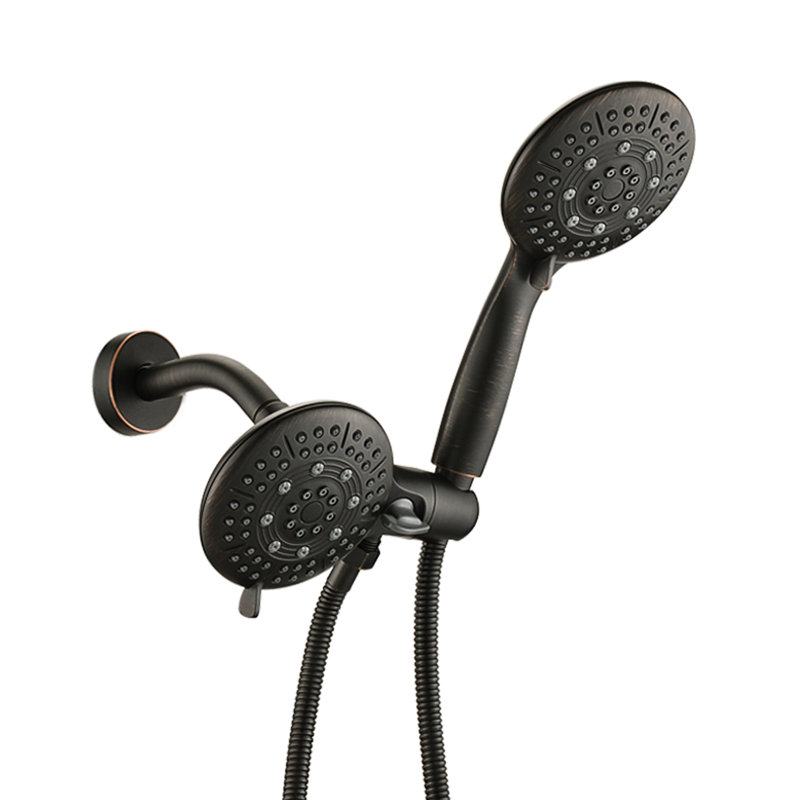 Rain Dual Shower Head 1.8 GPM GPM, Matte Black 