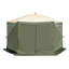 Tente pop-up pour abri de jardin, abri de soleil à auvent à 6 côtés avec 6 pare-vent amovibles et fenêtres en filet, moustiquaire rapide 12 x 12 pi avec moustiquaire-128930694