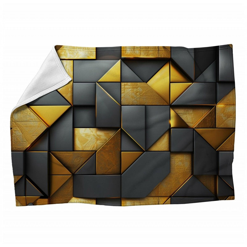 Abstract Geometry Visual Machine Printed Throw Blanket, Throw