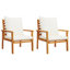 Vidaxl 5 Piece Patio Lounge Set With Cushions Solid Wood Acacia-108809274-108809277