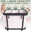 Panier à linge 3 sections, panier à linge sur roulettes 230L blanc | Panier à linge avec roulettes et couvercle