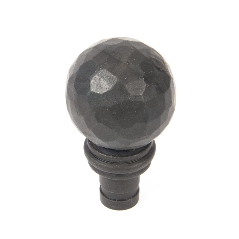 Hammered Ball Steel Finial, Beeswax