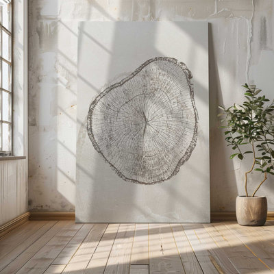 Reproduction d'art sur toile beige 60 "x 40" II