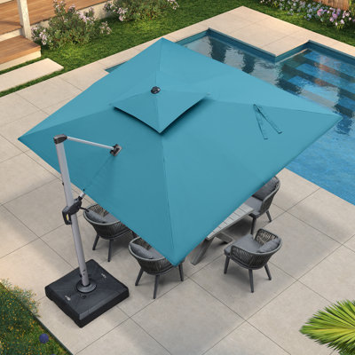 Rectangular Cantilever Umbrella with Base