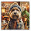 «Hipster Dog 1» par Rey Klimt, art mural en verre acrylique-387776430