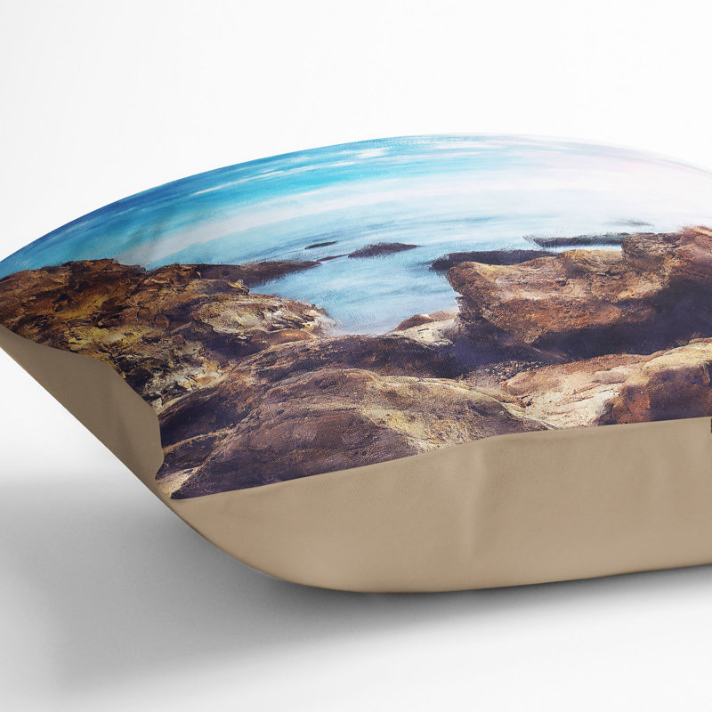 Square Cushion, Stone, 55cm H x 55cm W x 20cm D