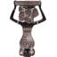 Porte-bougie figurine femme africaine avec totem tribal brun