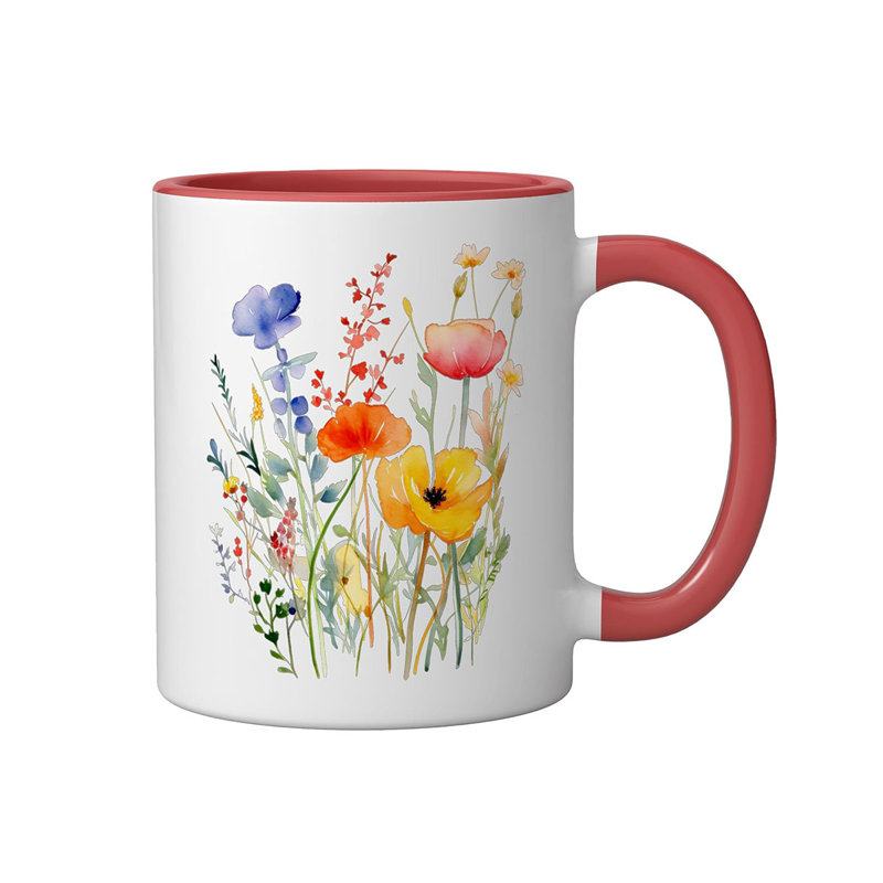 Ceramic Coffee Mug, Red