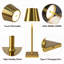 1-light Metal Table Lamp Gold - 5W Wireless dimmable Bedside Lamp for Bedroom