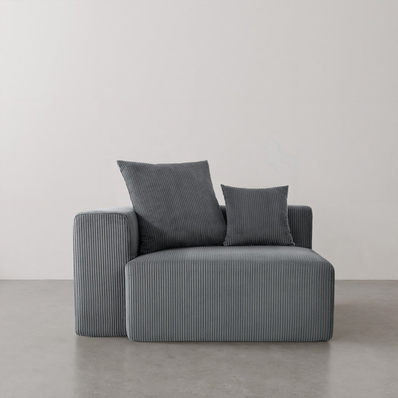 Upholstered Armchair, Grey