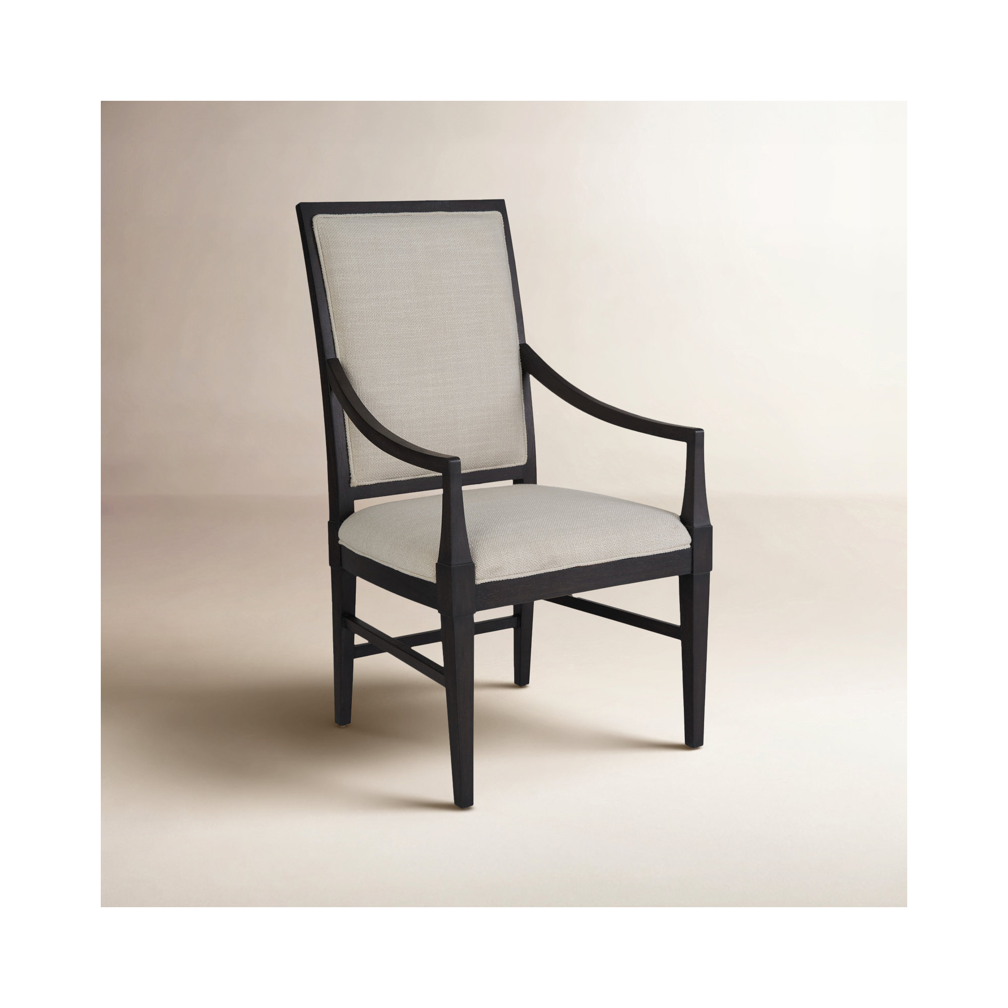 Nadine Upholstered Arm Chair, Black